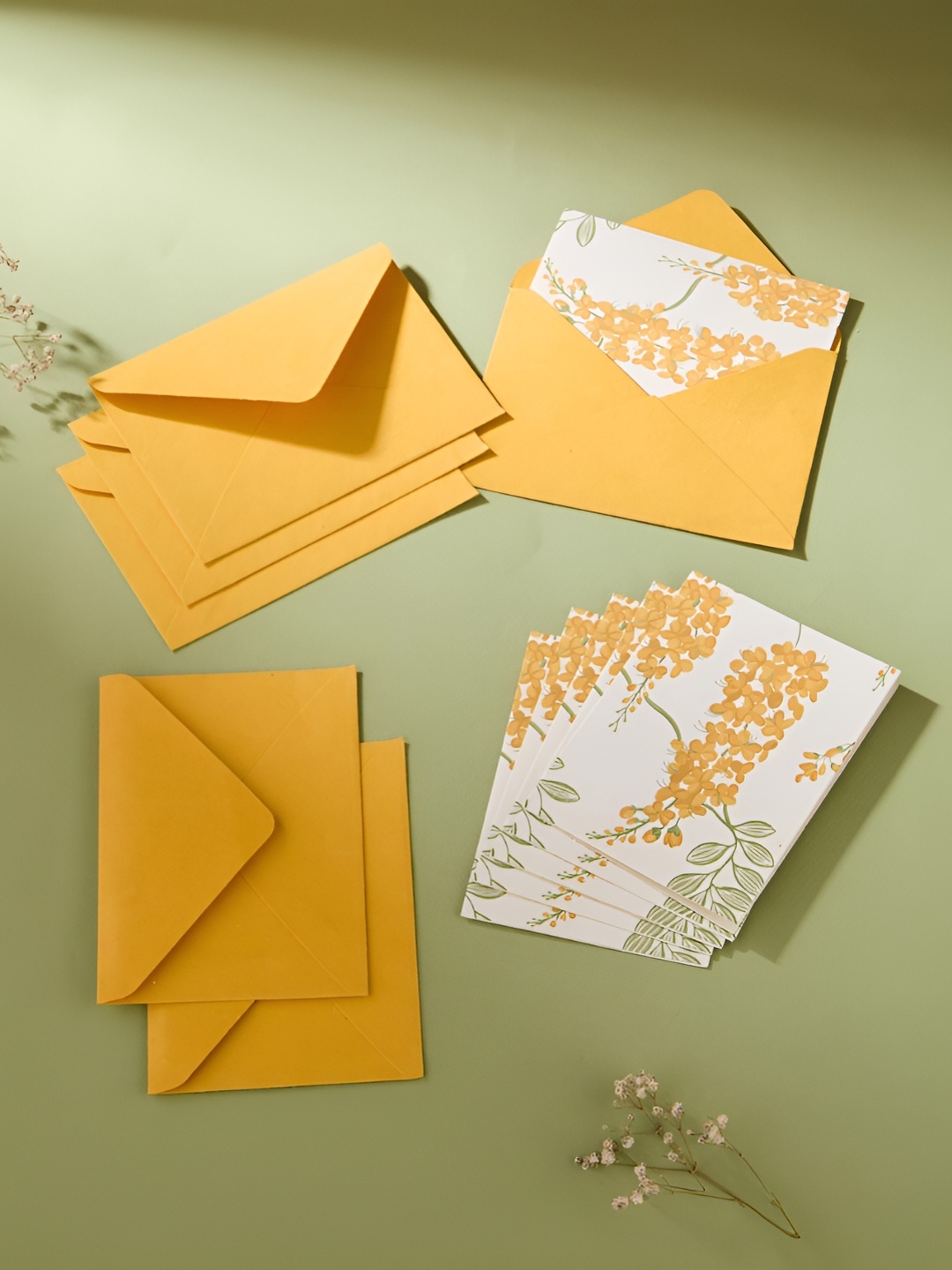 

Fabindia 6 Pcs Yellow Paper Amaltas Gift Card