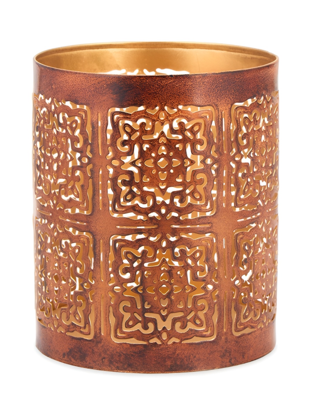 

Fabindia Brown Metal Gulmohar Cutwork Moroccan Votive Candle Holder