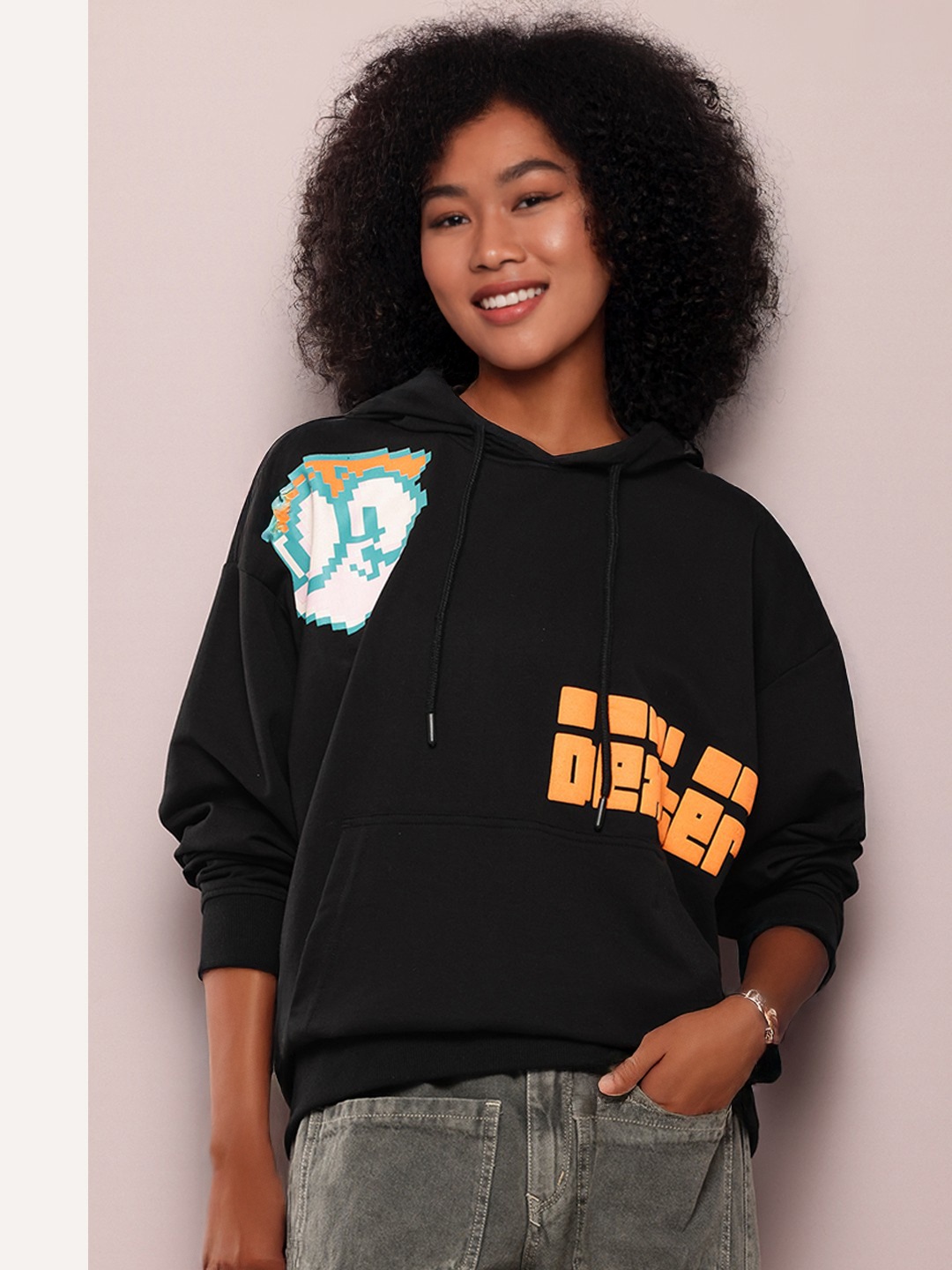 

Dexter by Kook N Keech Printed Hooded Sweatshirt, Black