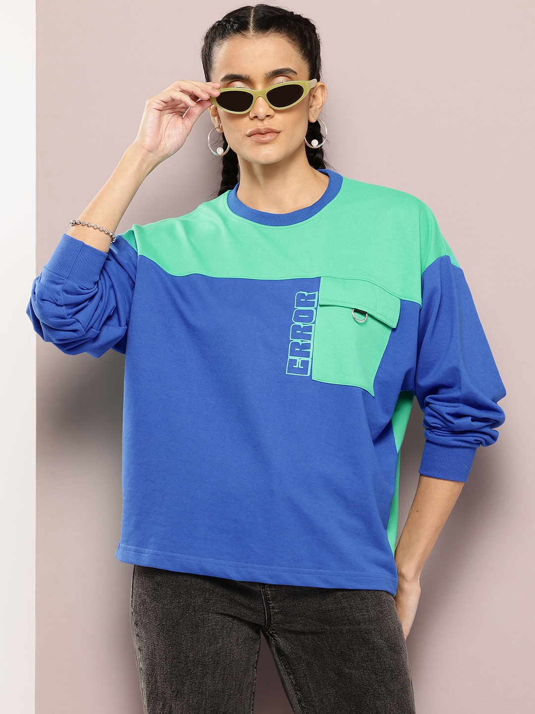 

Kook N Keech Colourblocked Sweatshirt, Blue