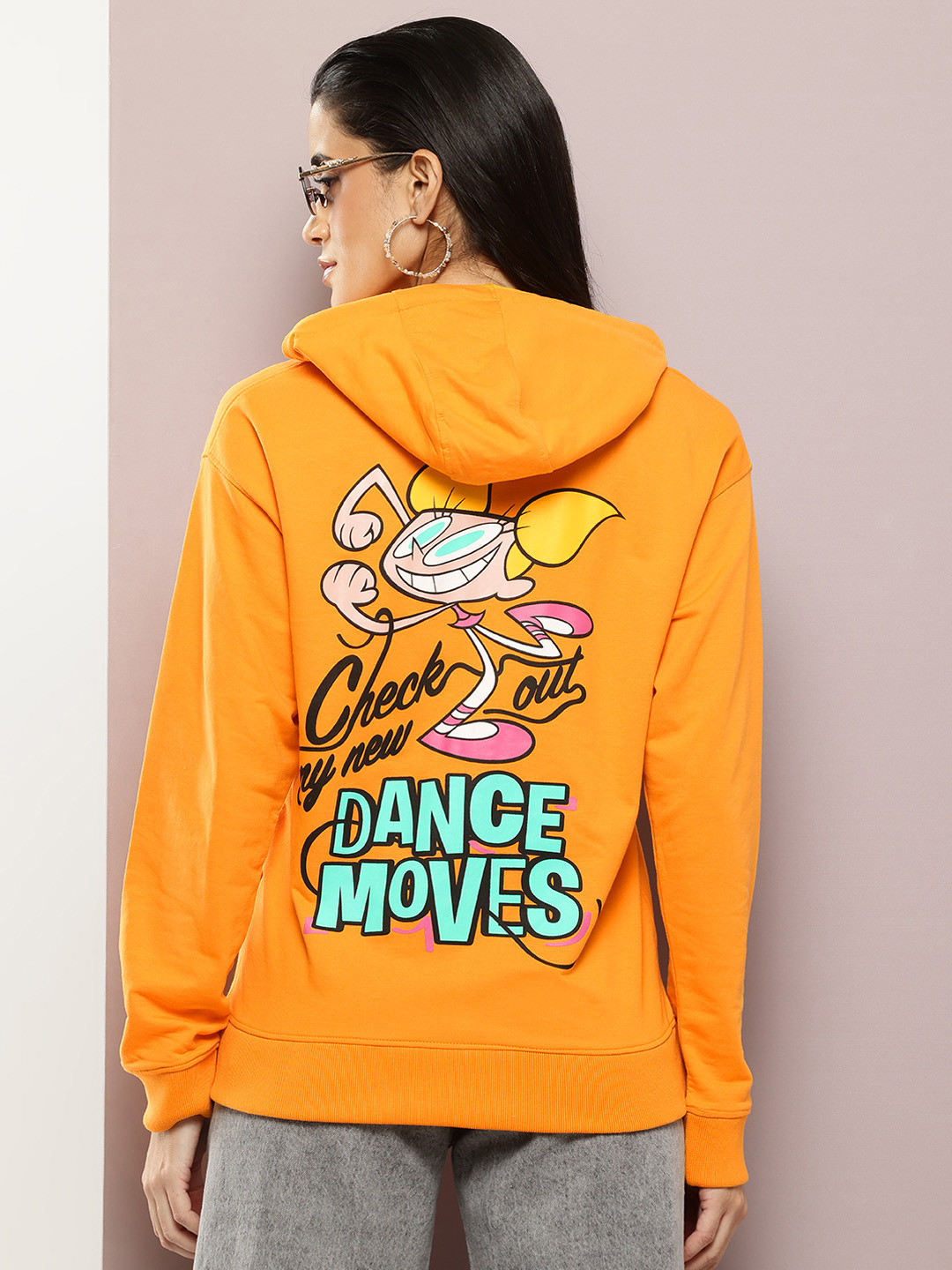 

Dexter by Kook N Keech Dexter's Laboratory Printed Hooded Sweatshirt, Orange