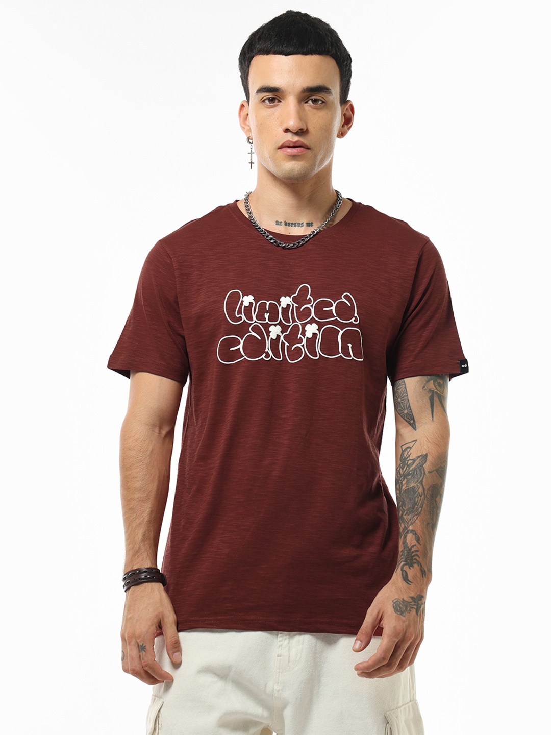 Bewakoof Air 1.0 Men Red Limited Edition Graphic Printed T-shirt