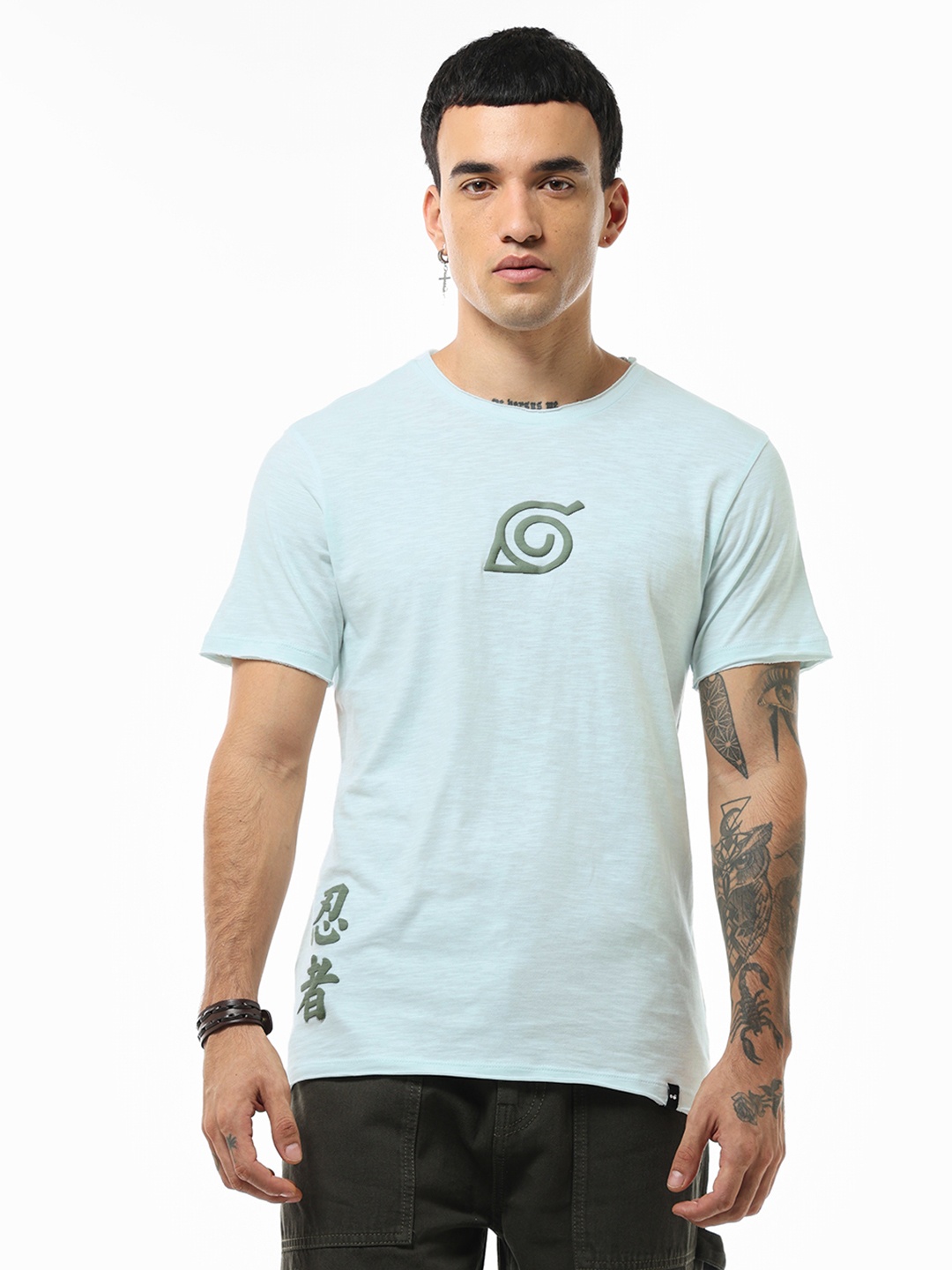 

Bewakoof Air 1.0 Men Blue Copy Ninja Graphic Printed T-shirt