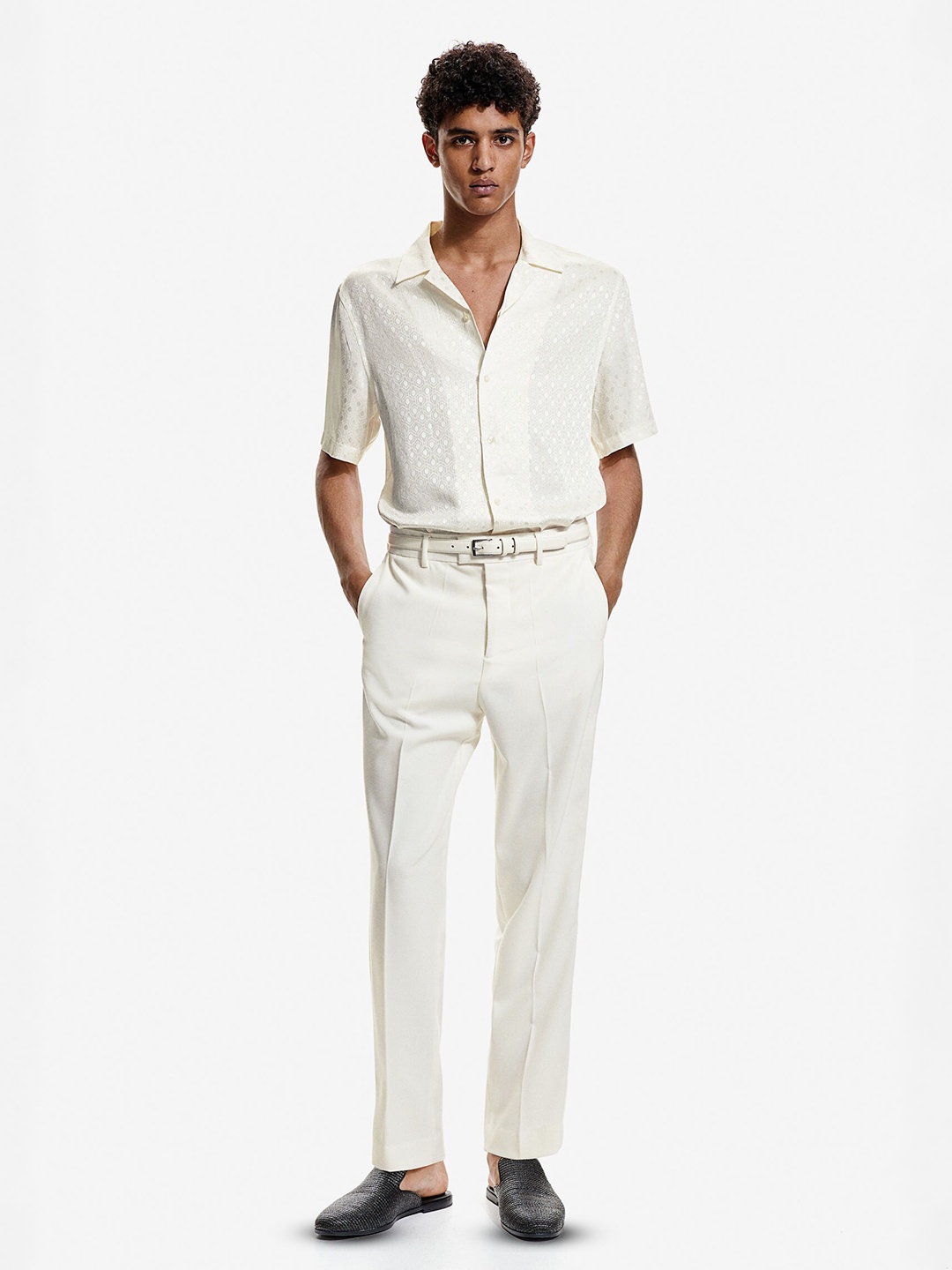 

H&M Regular Fit Resort Shirt, White