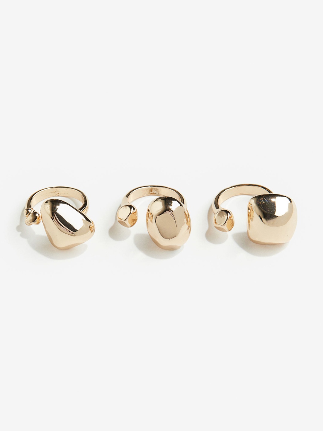 

H&M Set of 3 Adjustable Ring, Gold