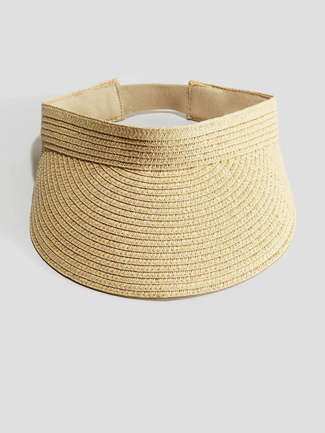 

H&M Girls Textured Straw Sun Visor, Beige