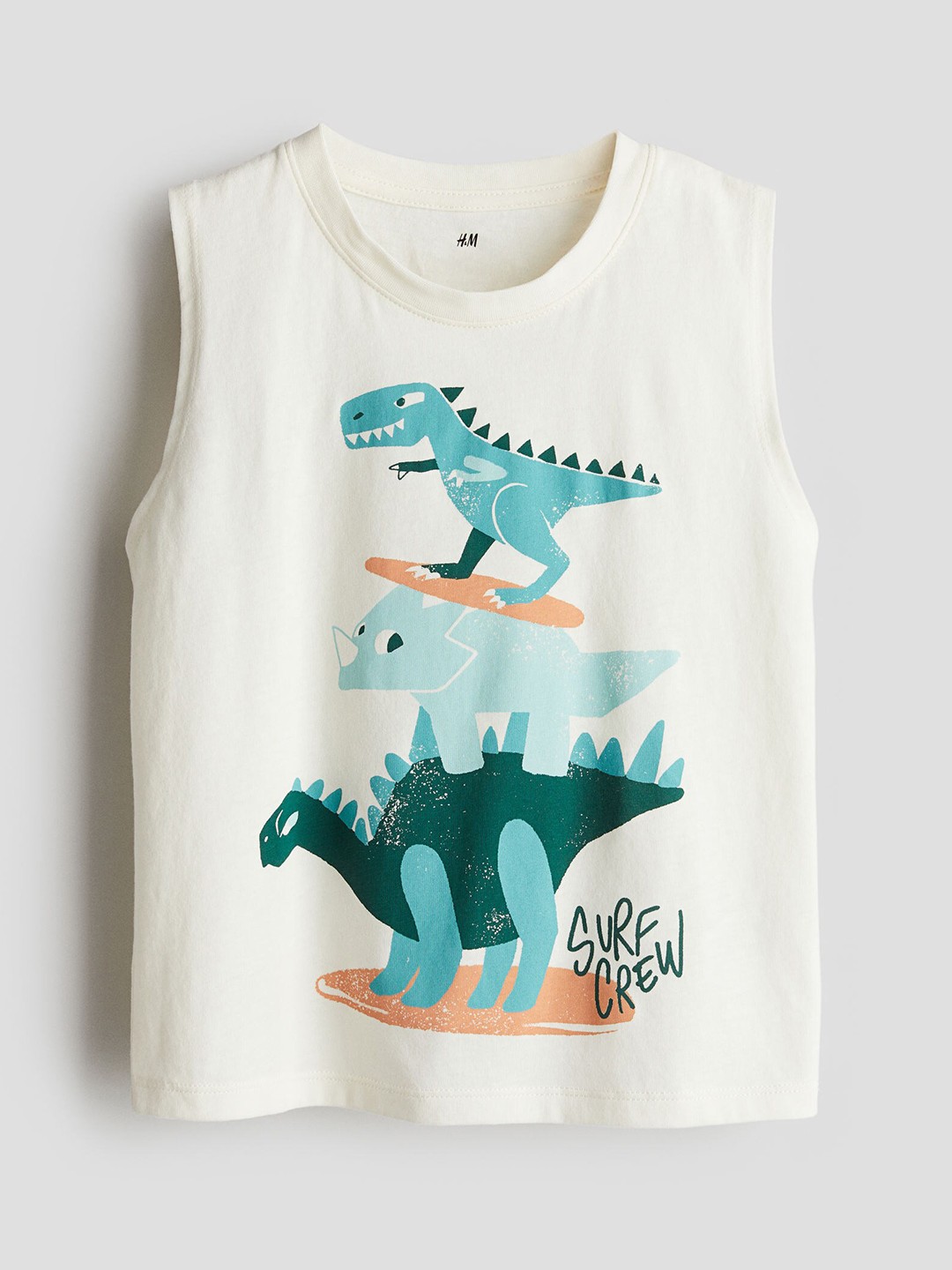

H&M Boys Printed Vest Top T-Shirts, White