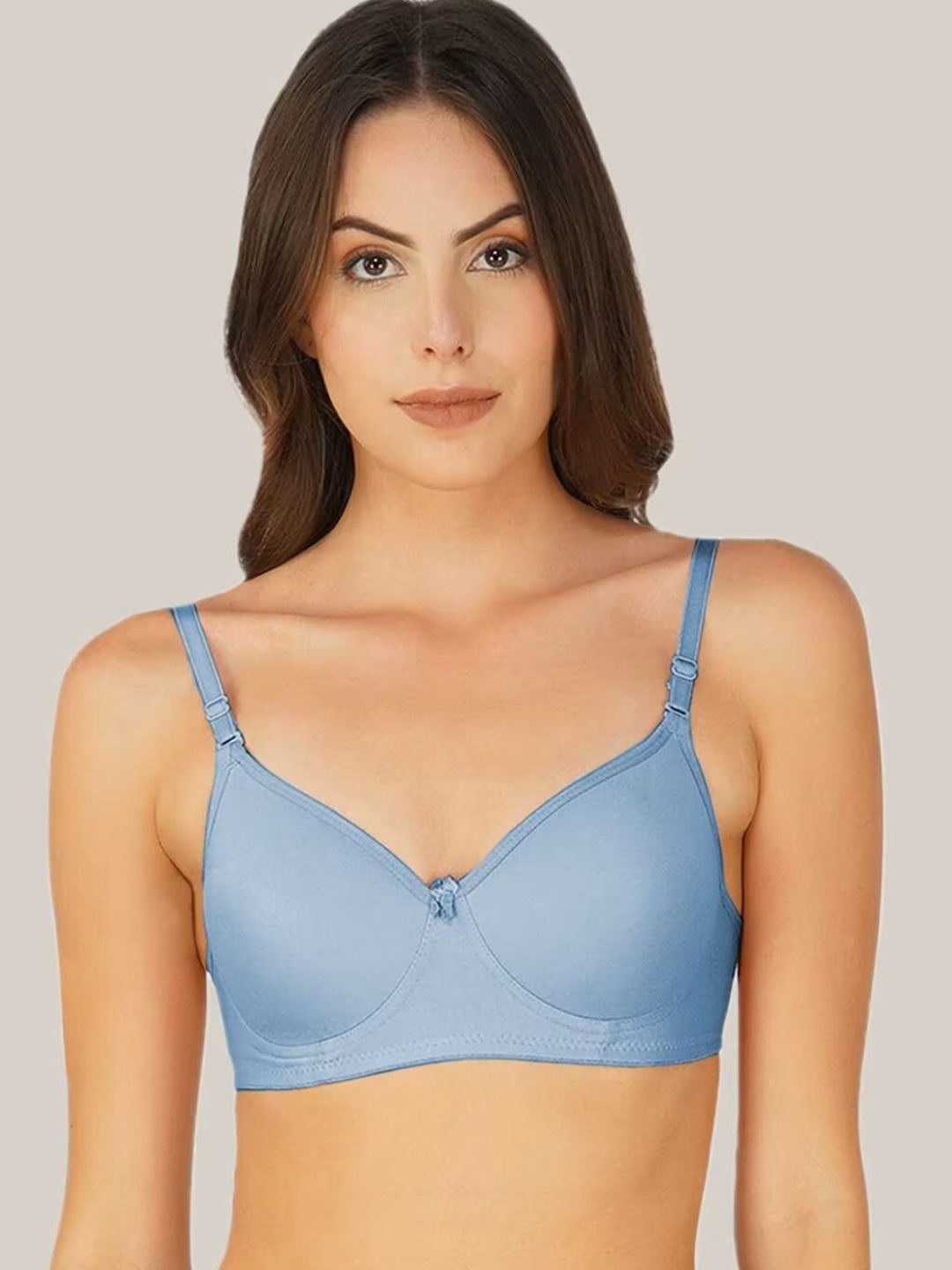 

LIONZY Medium Coverage Lightly Padded T-shirt Bra- All Day Comfort, Blue