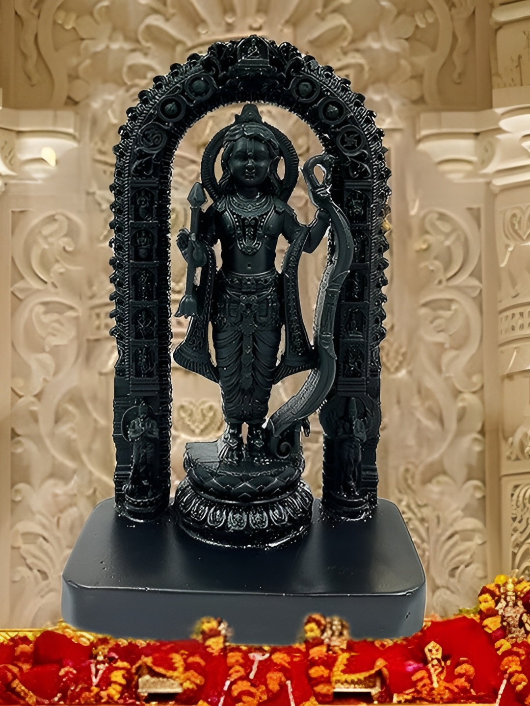 

Aura Black Religious Idol Ram Lalla Idol Ayodhya Murti Showpiece