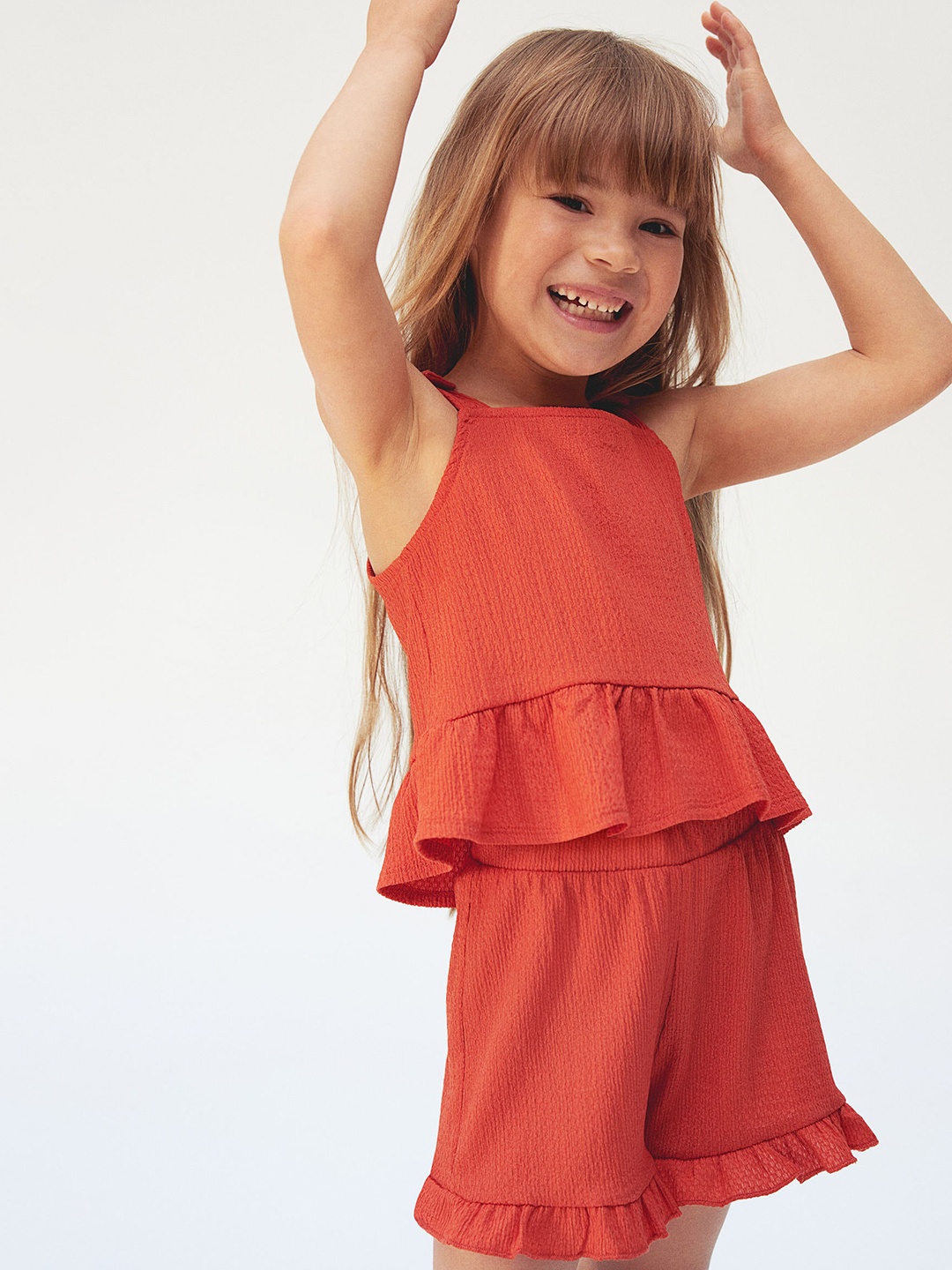 

H&M Girls Pull-On Shorts, Orange