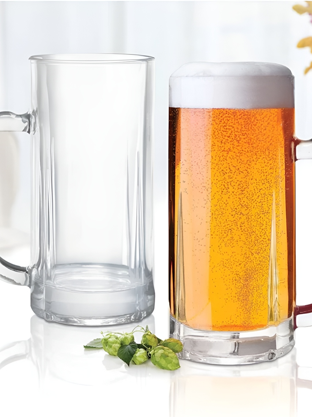 

THEDECORKART Transparent 2 Pieces Beer Glasses 335 ml Each