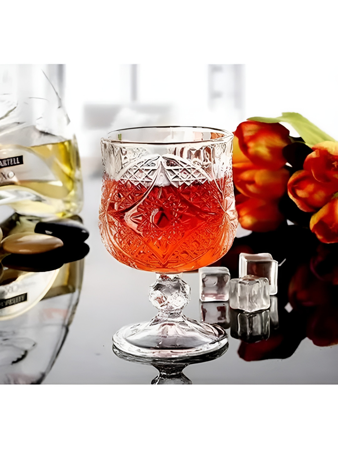 

THEDECORKART Transparent 6 Pcs Glass Transparent Mugs 50 ML