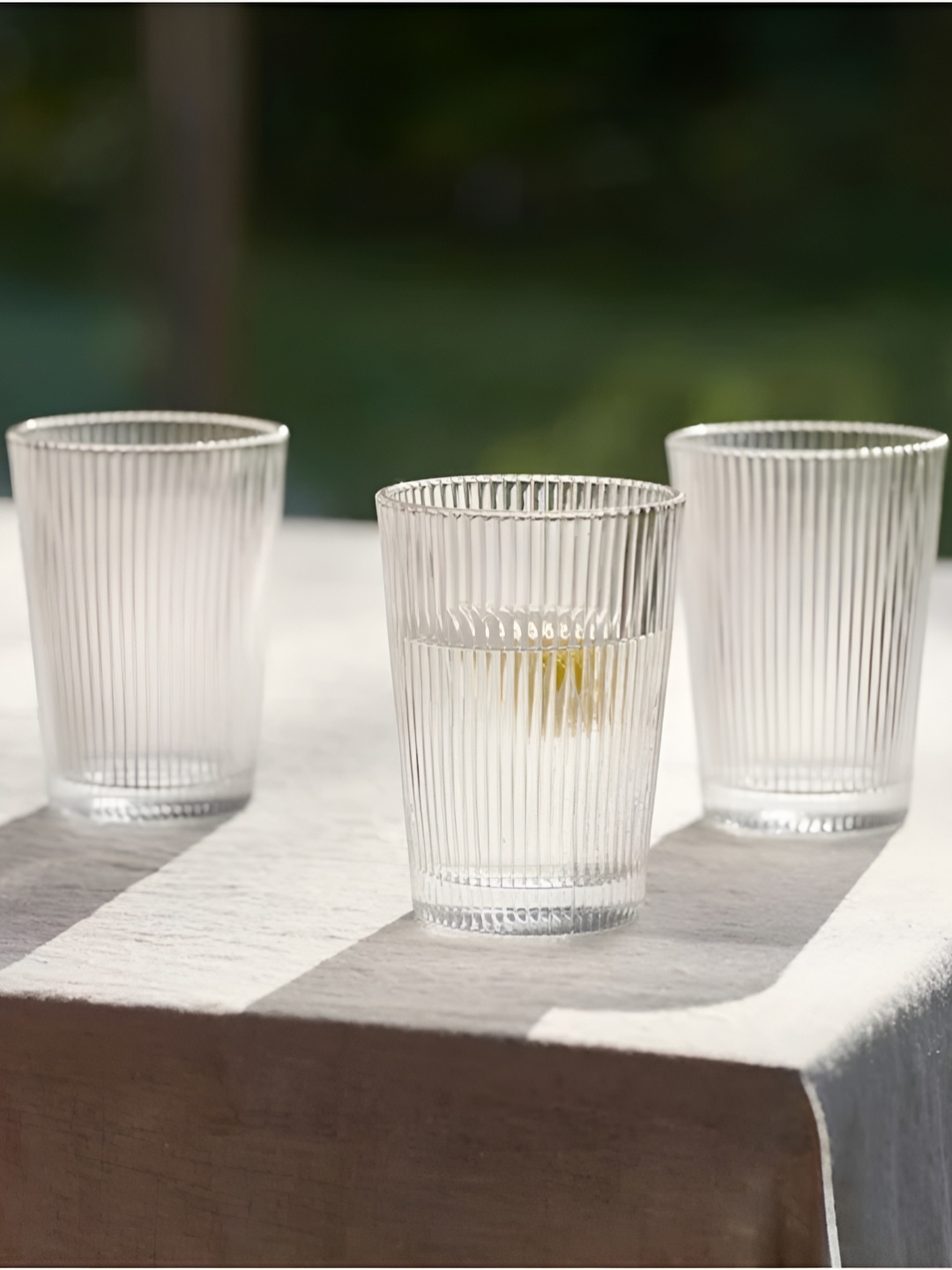 

THEDECORKART 6 Pcs The Sunny Sip Juice Glass -240ml, Transparent