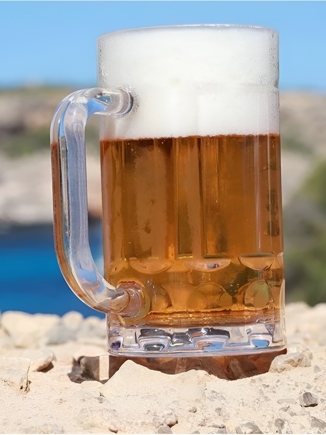 

THEDECORKART Transparent 2 Pieces Beer Glasses 420ml Each