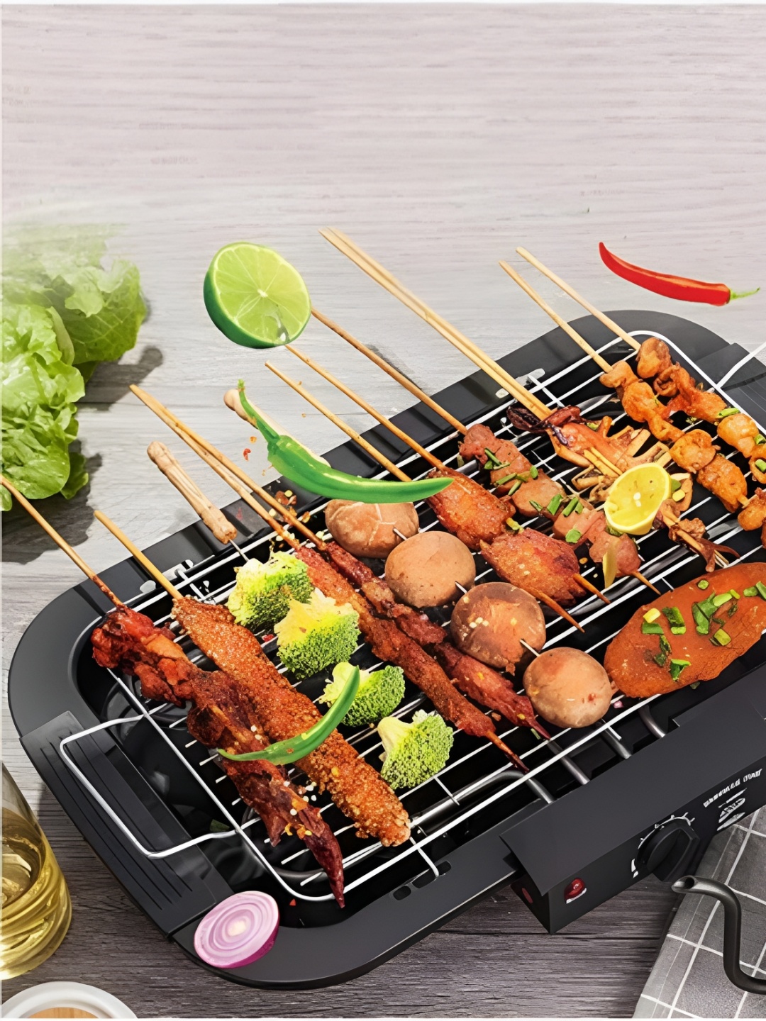 

THEDECORKART Black Metal Grill Pan