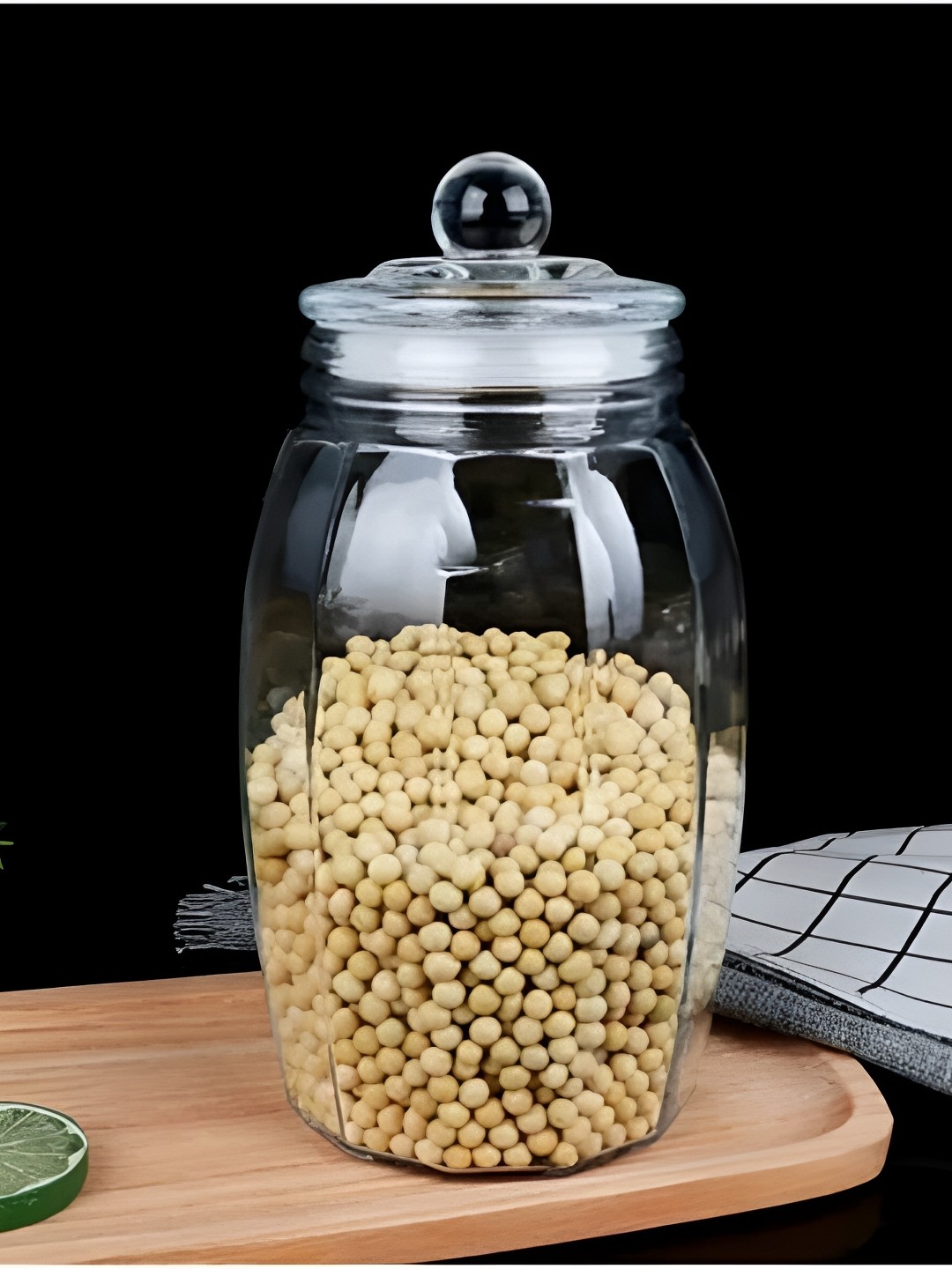 

THEDECORKART Transparent Glass Canning Jar