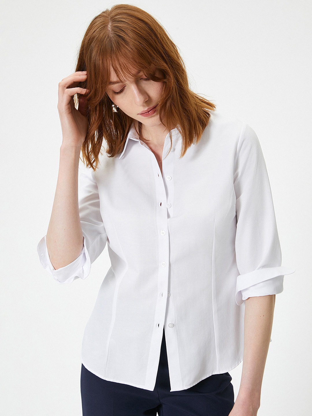 

Koton Spread Collar Regular Fit Shirt, White