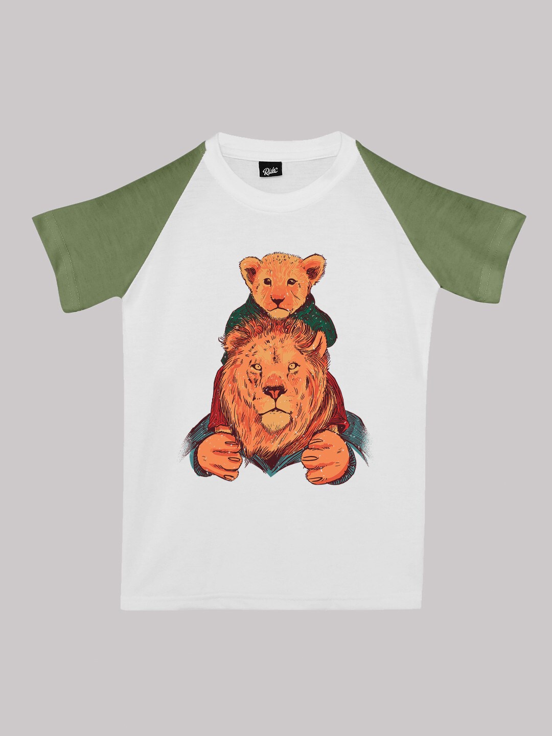 

RISH Kids Printed Round Neck Short Sleeves Cotton T-shirt, White