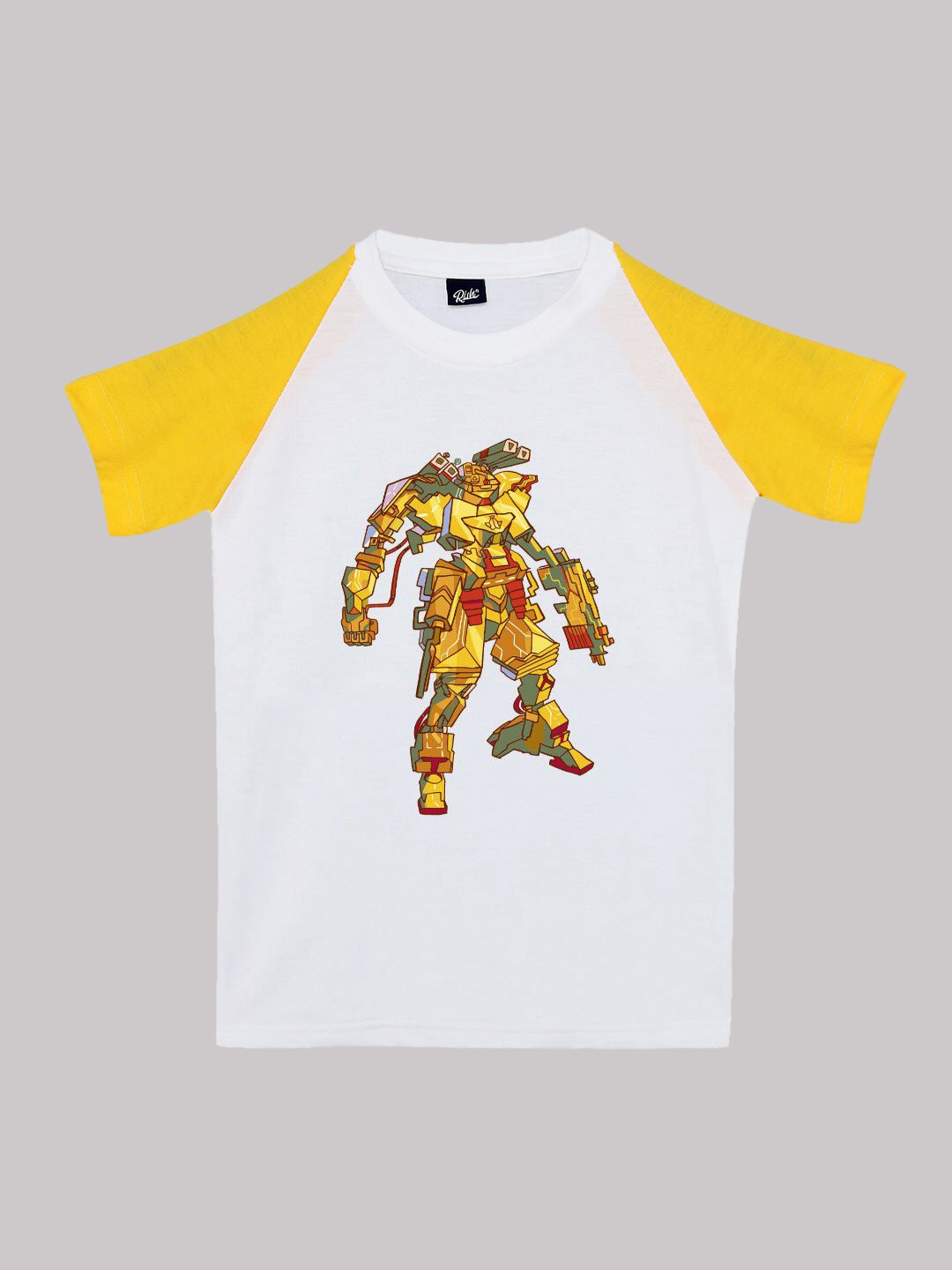 

RISH Kids Round Neck Raglan Sleeves Graphic Printed Cotton T-shirt, White