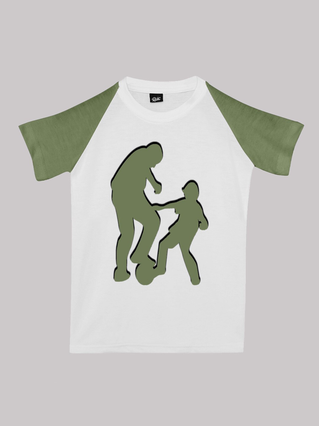 

RISH Kids Printed Round Neck Short Sleeves Cotton T-shirt, White