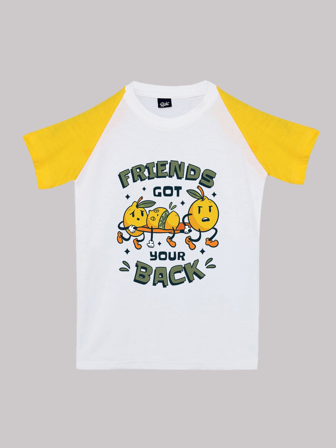 

RISH Kids Round Neck Short Sleeves Typography Printed Regular Fit Cotton T-shirt, White
