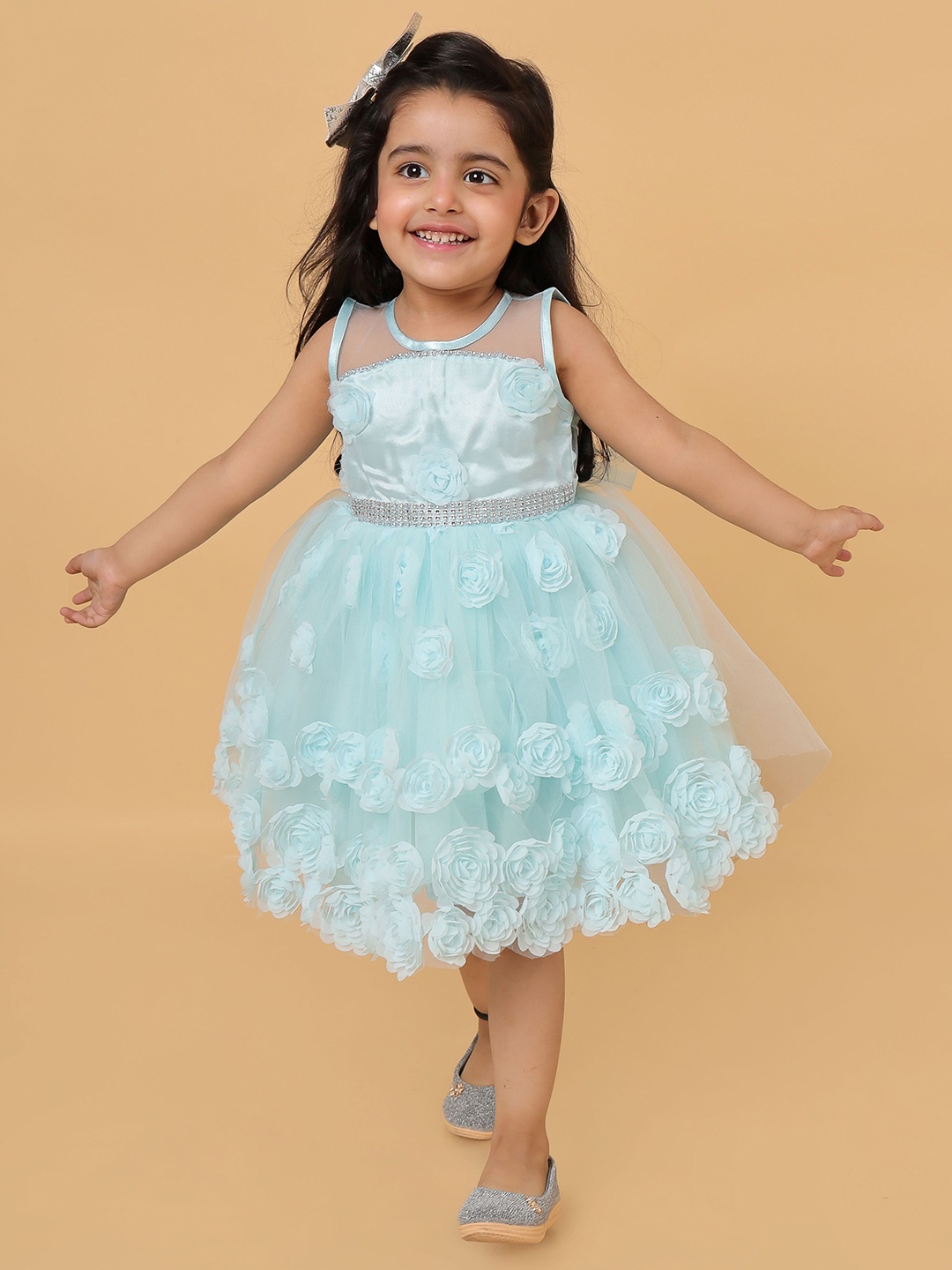 

BAESD Girls Net Fit & Flare Dress, Green
