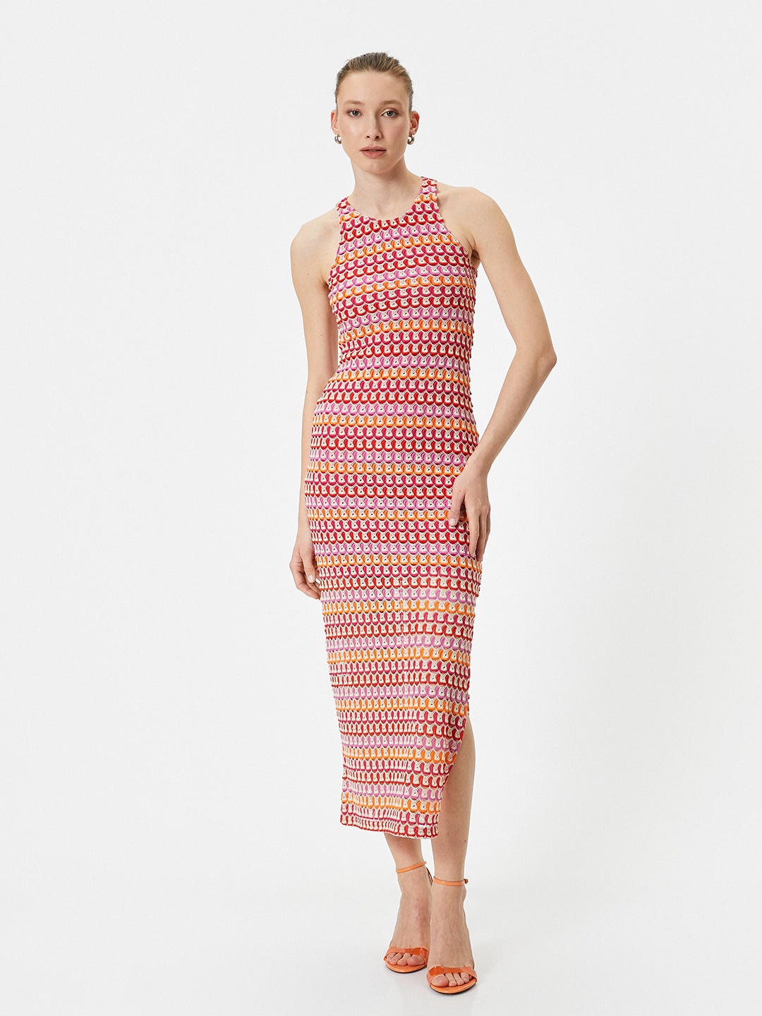

Koton Print Maxi Midi Dress, Pink