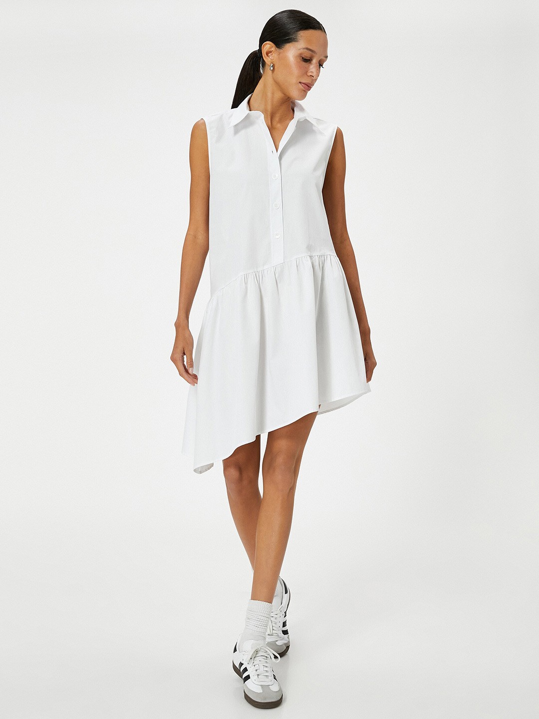 

Koton Sleeveless Cotton Shirt Dress, White