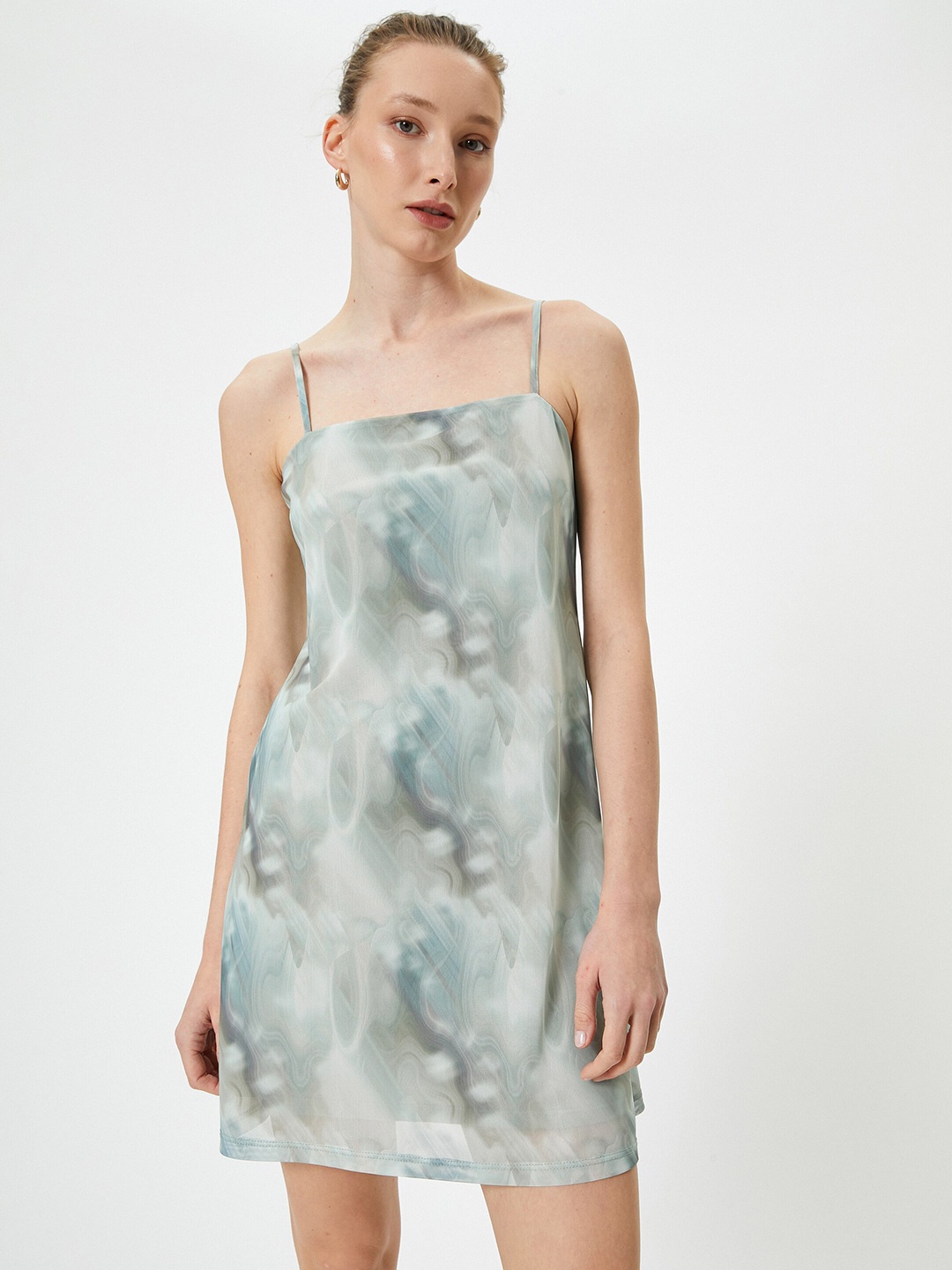 

Koton Tie and Dye Print A-Line Dress, Green