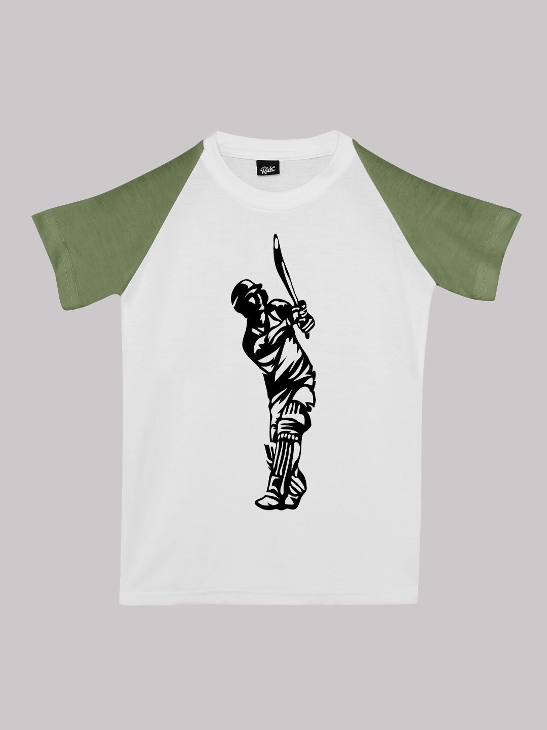 

RISH Kids Graphic Printed Raglan Sleeves Cotton T-shirt, White