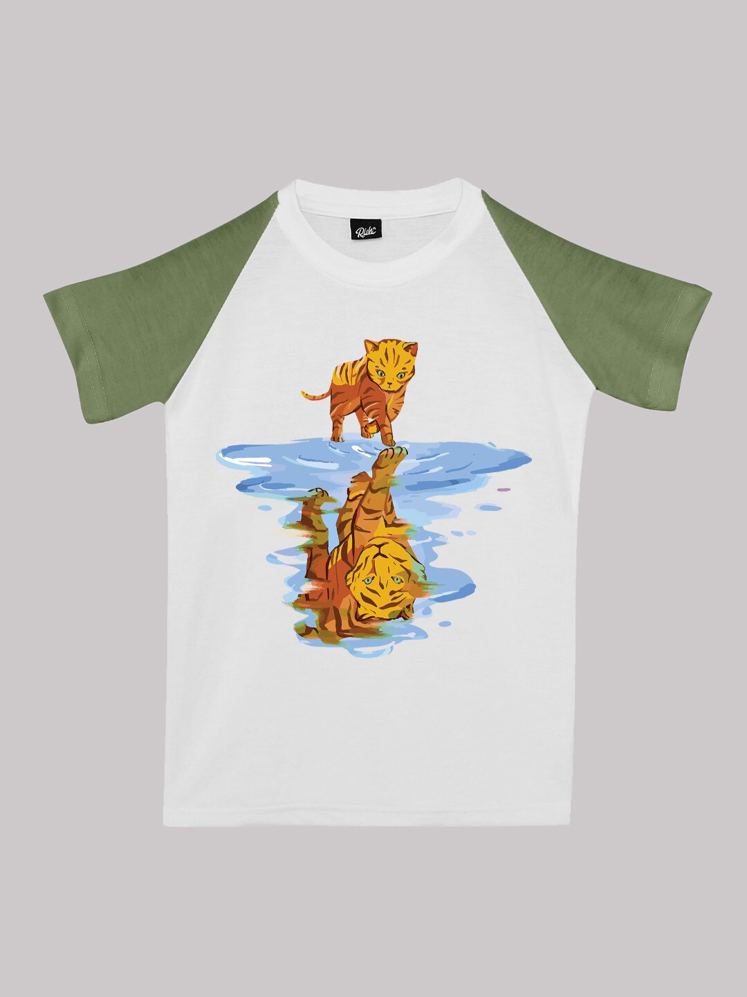 

RISH Kids Printed Round Neck Short Sleeves Cotton T-shirt, White