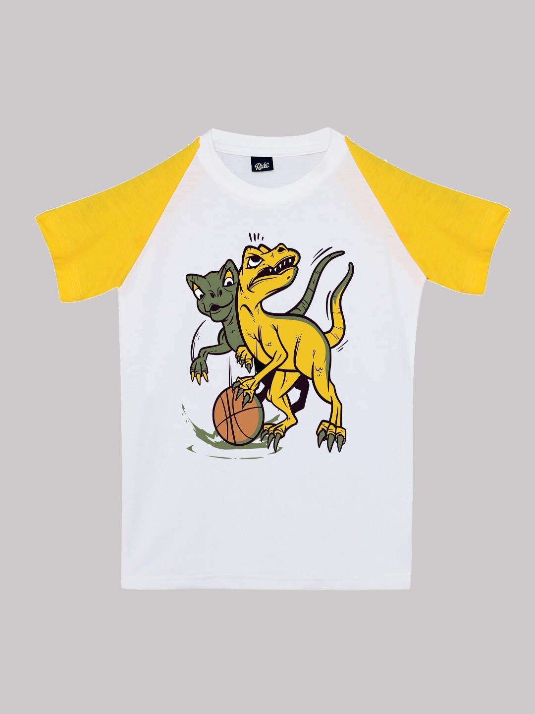 

RISH Kids Printed Round Neck Short Sleeves Cotton T-shirt, White