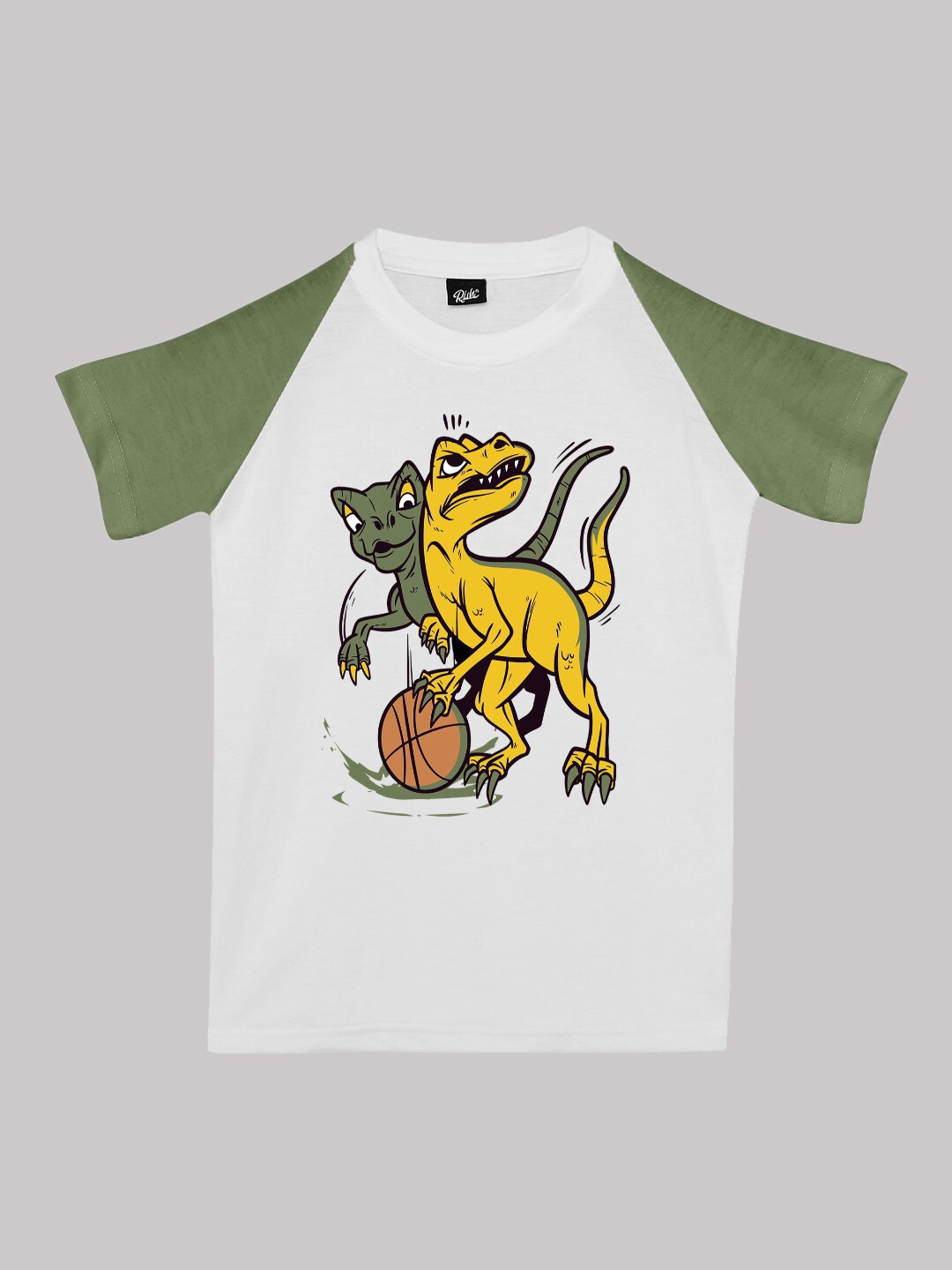 

RISH Kids Printed Round Neck Short Sleeves Cotton T-shirt, White