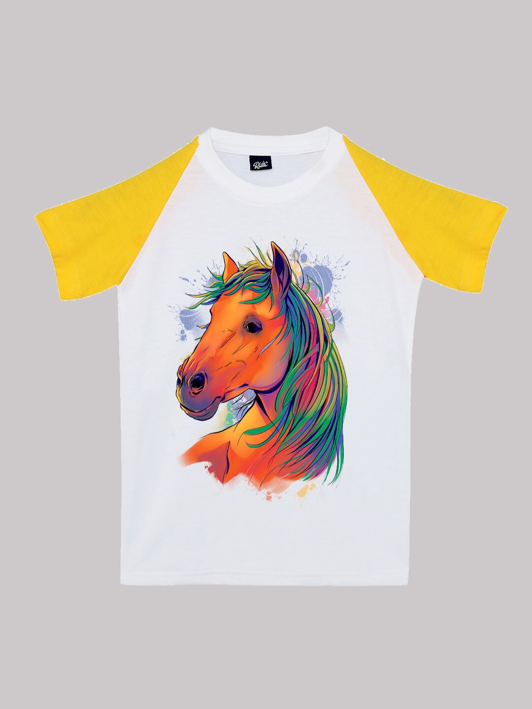 

RISH Kids Printed Round Neck Short Sleeves Cotton T-shirt, White