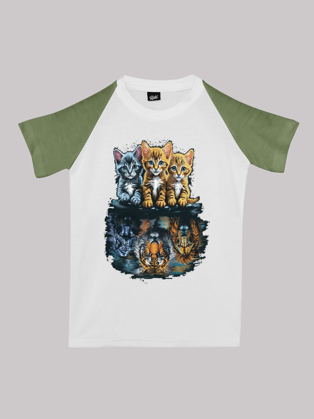 

RISH Kids Printed Round Neck Short Sleeves Cotton T-shirt, White