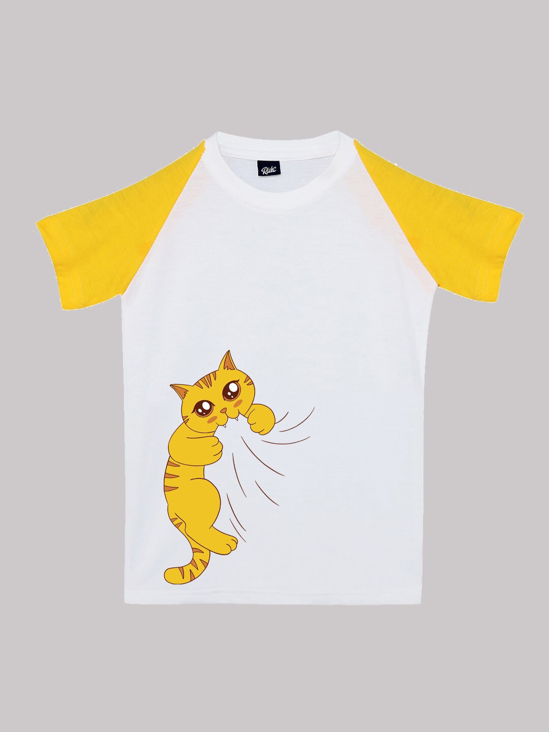 

RISH Kids Printed Round Neck Short Sleeves Cotton T-shirt, White