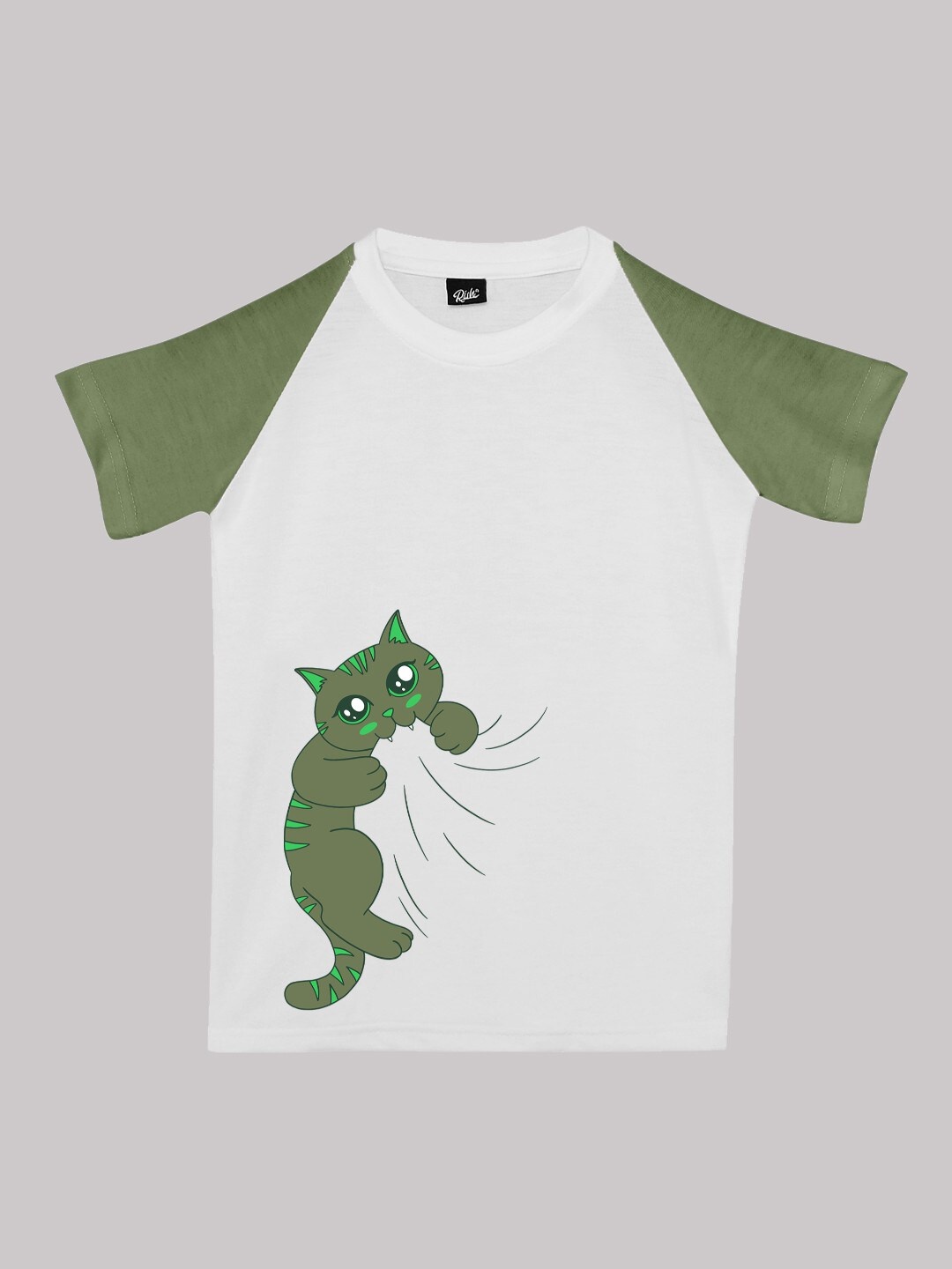 

RISH Kids Printed Round Neck Short Sleeves Cotton T-shirt, White