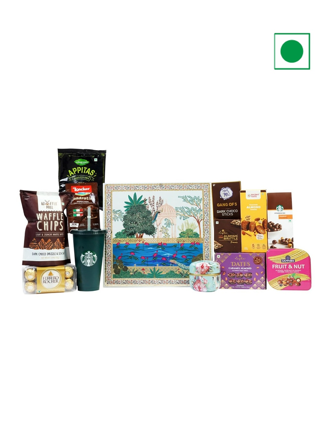 

The Gift Tree 14Pcs Starbucks Sipper and Chocolates Hamper, Red
