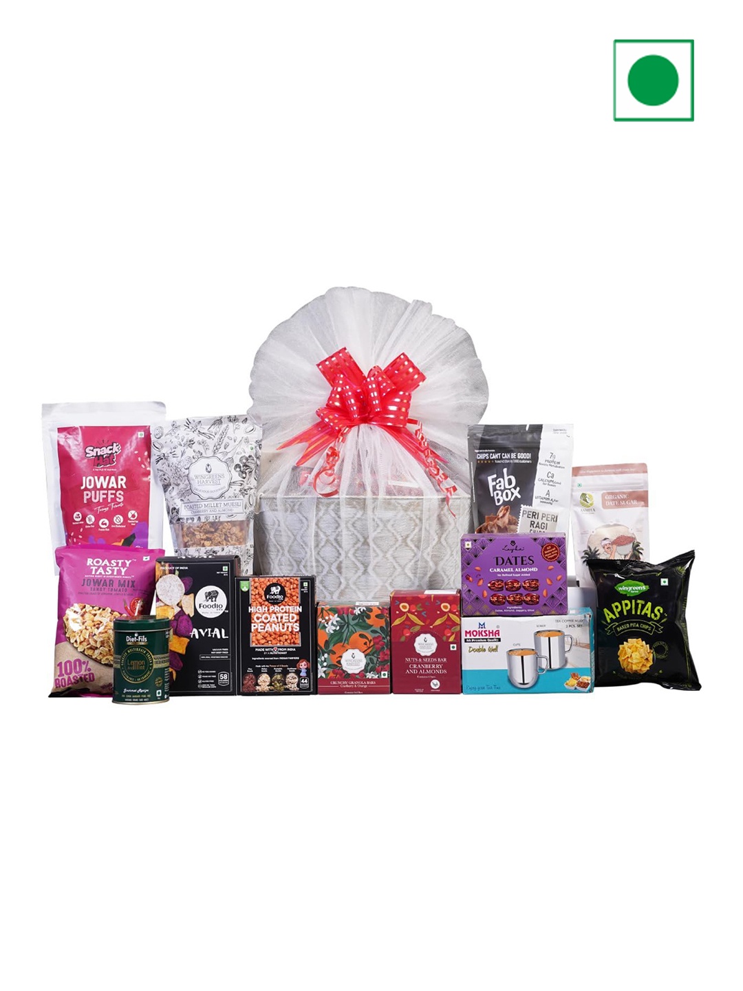 

The Gift Tree 14Pcs Festive Healthy Hamper, Red