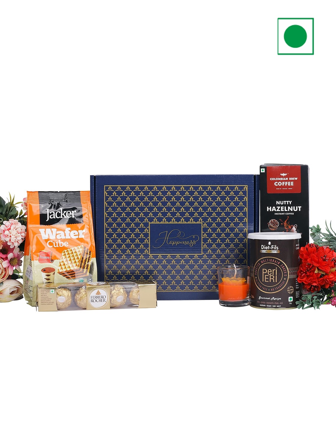 

The Gift Tree Coffee & Snacks Gift Box, Navy blue