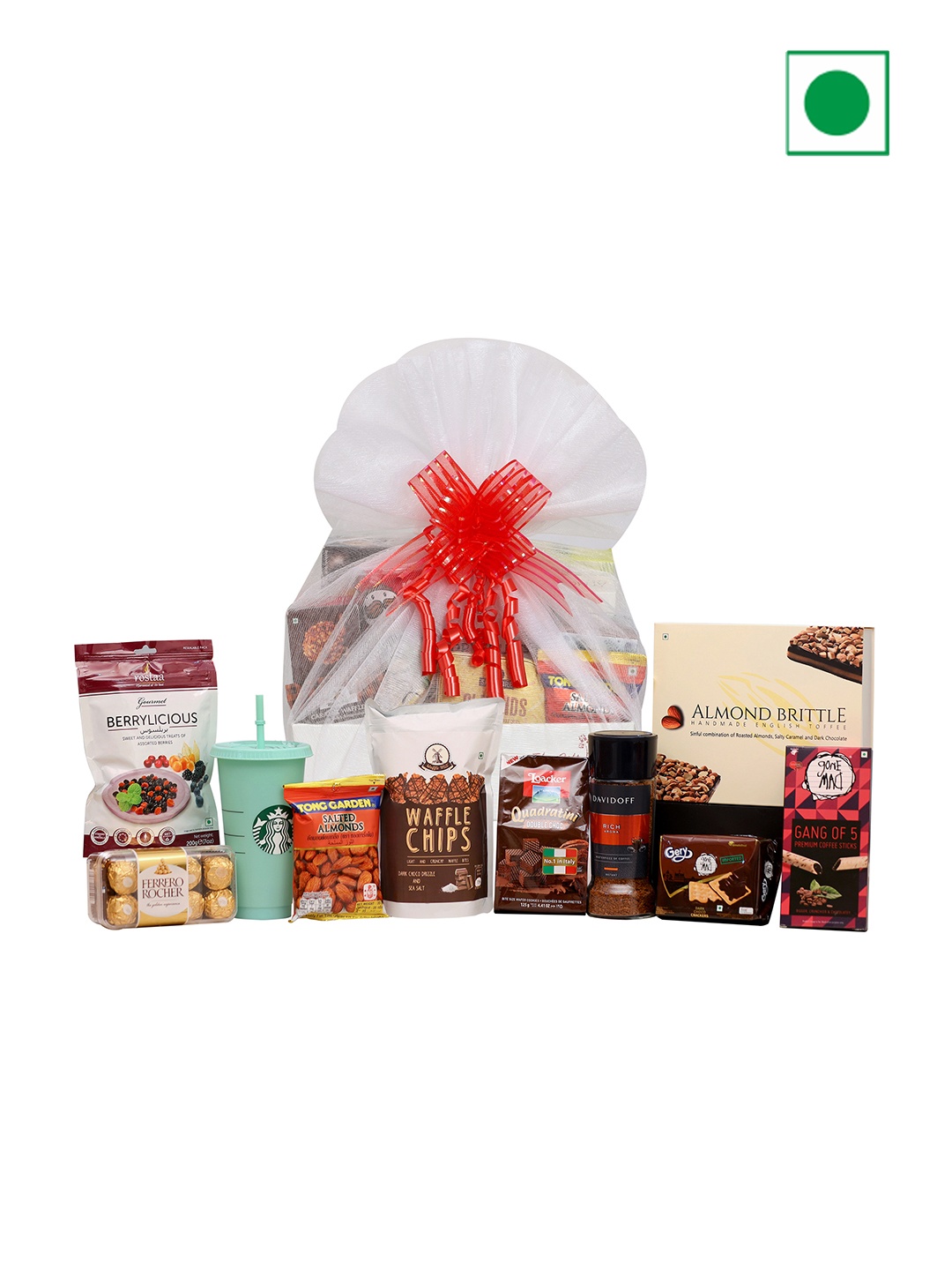 

The Gift Tree Coffee Chocolates Nuts Finest Hamper, Brown