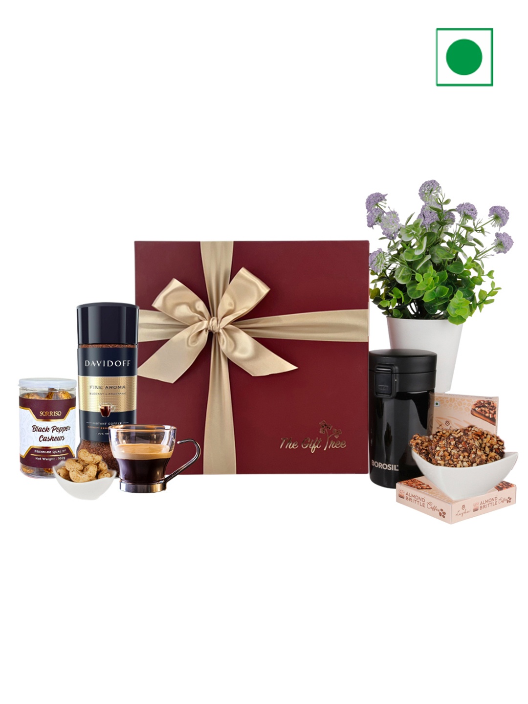 

The Gift Tree Coffeemate Mug Planter Gift Box, Red