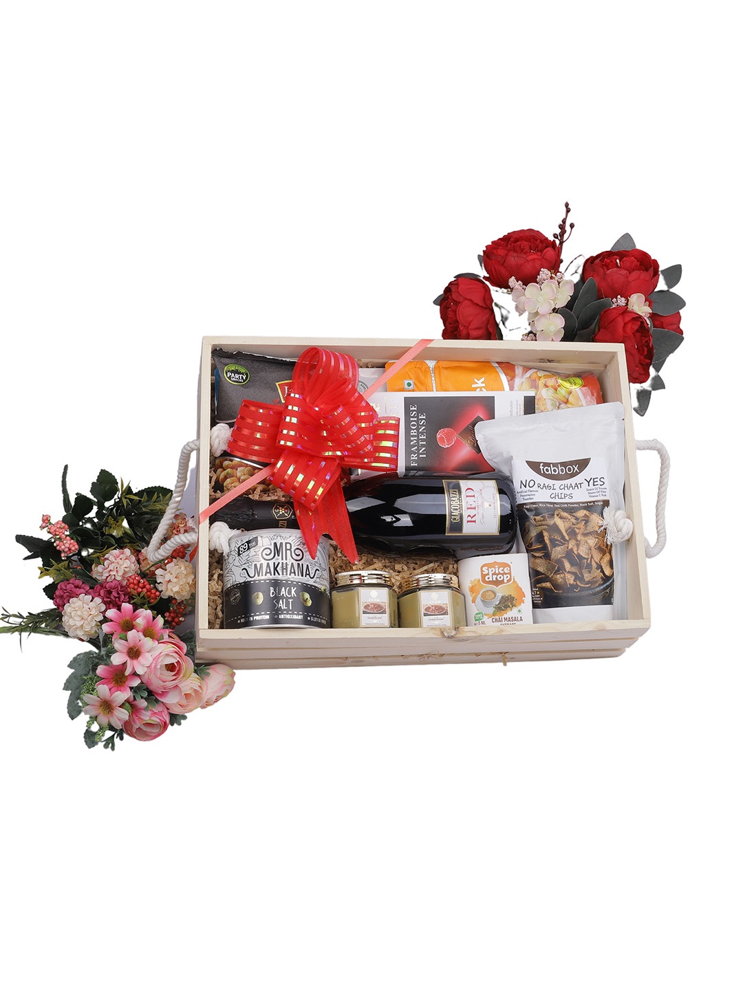 

The Gift Tree 11Pcs The Ultimate Pinewood Gift Hamper, Red