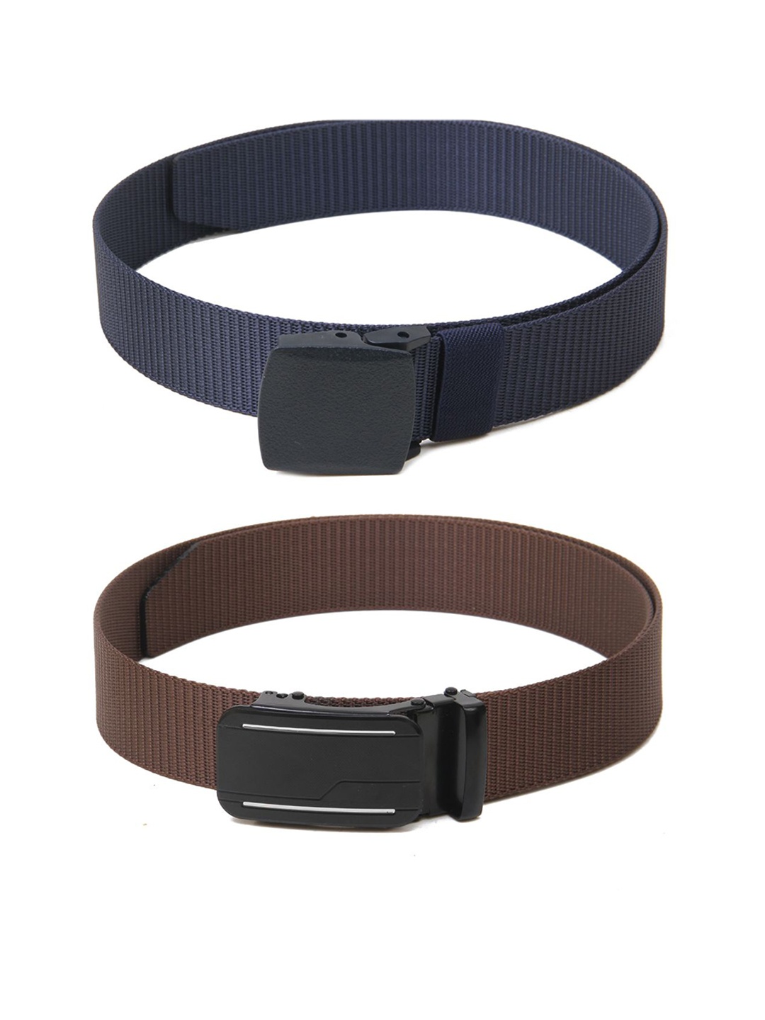 

Calvadoss Boys Set of 2 Polyester Canvas Belt, Navy blue
