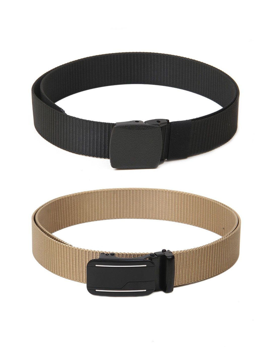 

Calvadoss Boys Set of 2 Canvas Textured Belt, Black