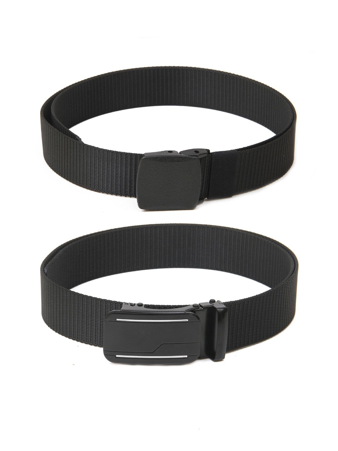 

Calvadoss Set of 2 Polyester Canvas Belt, Black