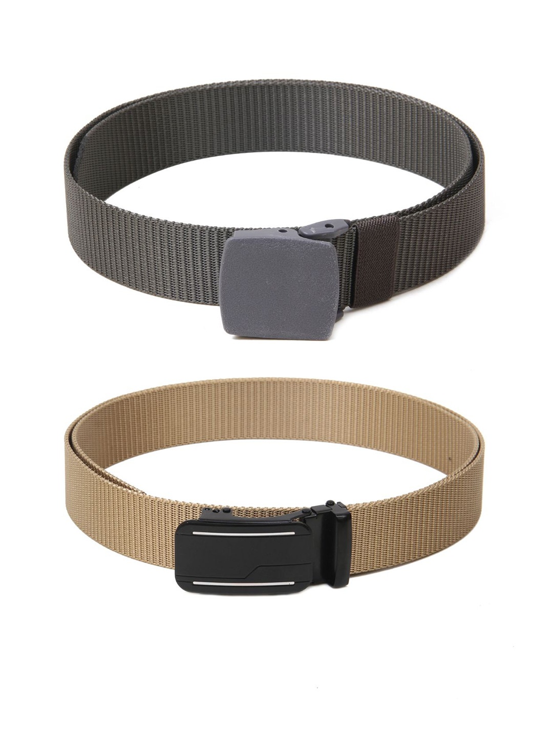 

Calvadoss Boys Set Of 2 Textured Belt, Grey