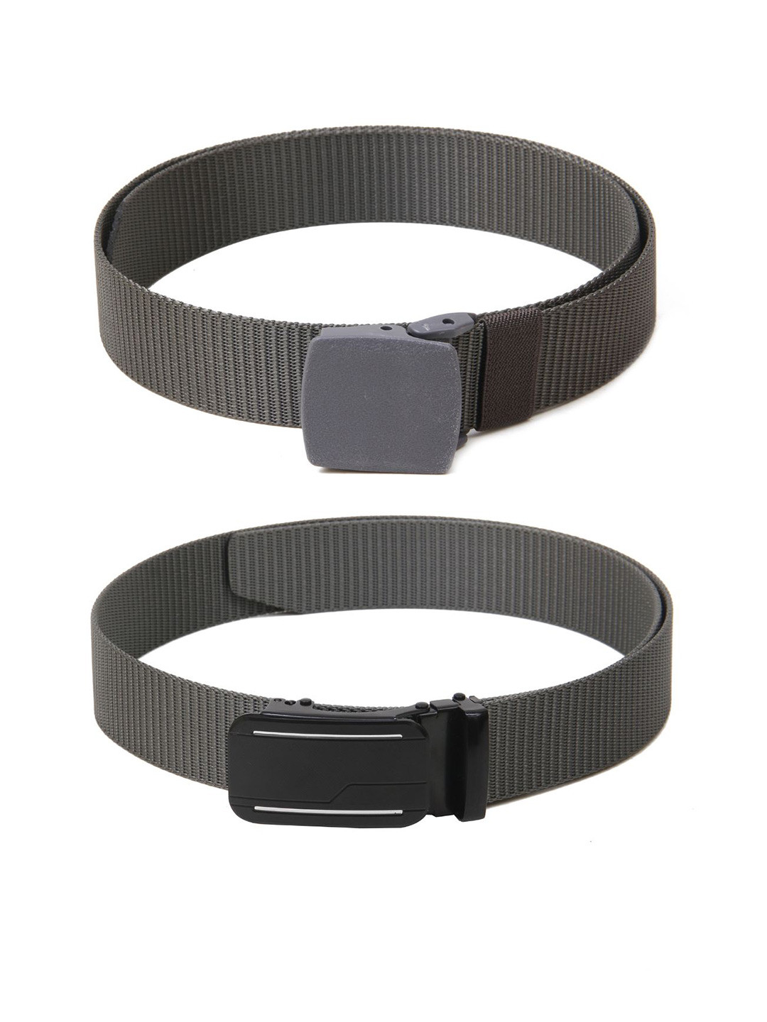 

Calvadoss Boys Set of 2 Textured Polyester Canvas Belt, Grey