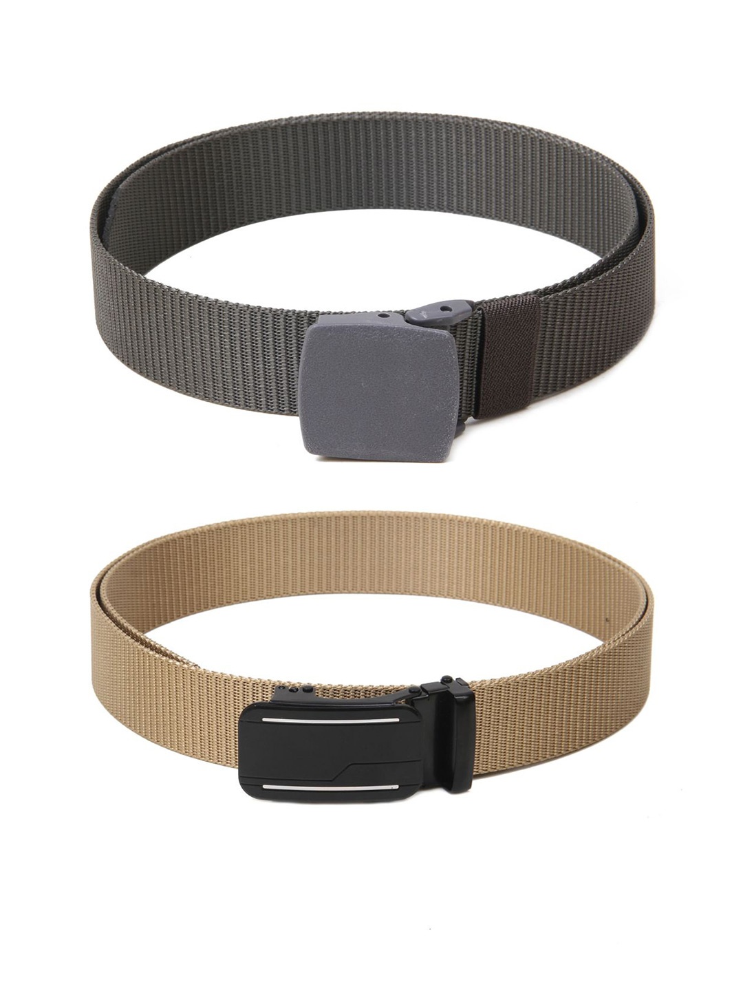 

Calvadoss Women Textured Polyester Canvas Set Of 2 Belts, Grey