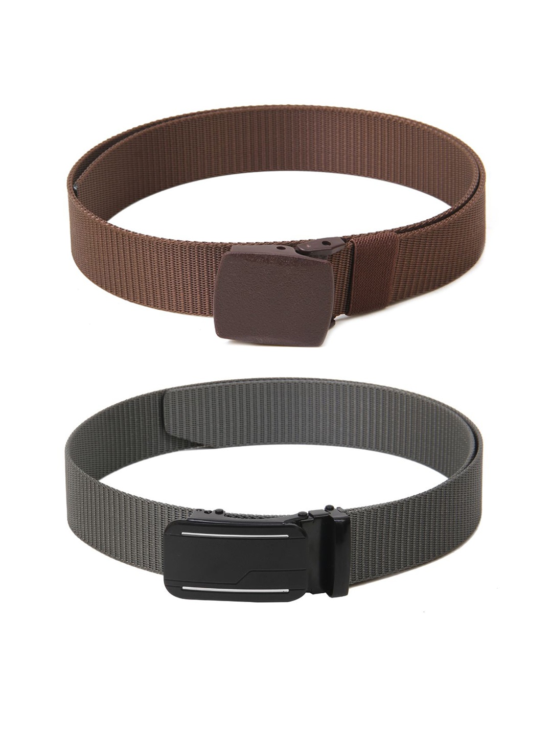 

Calvadoss Women Set of 2 Textured Belts, Brown